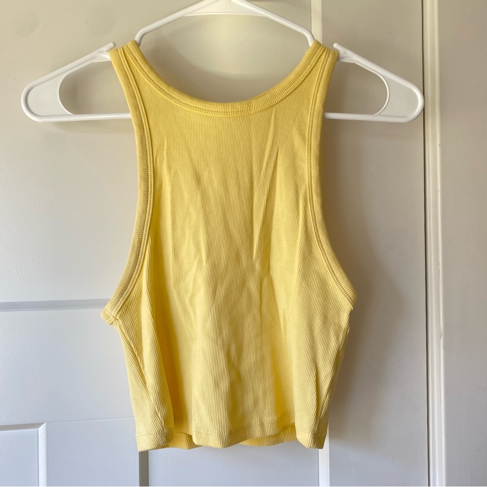 Zara Butter Yellow Crop Tank